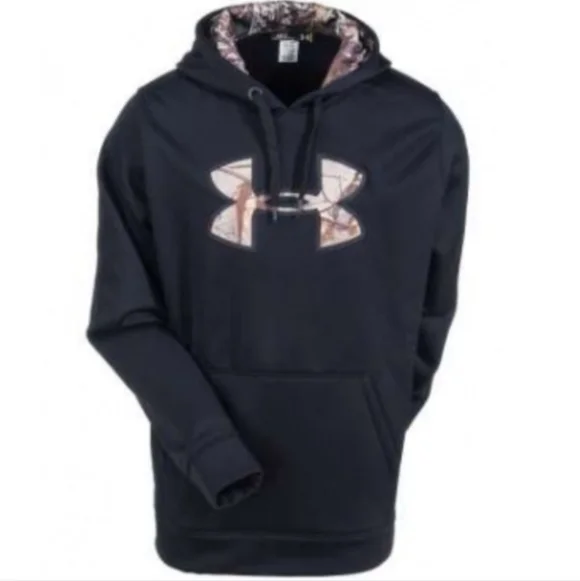 Under Armour Black Storm Camo Camoflage Hoodie Hooded Sweatshirt Men's 3X EUC